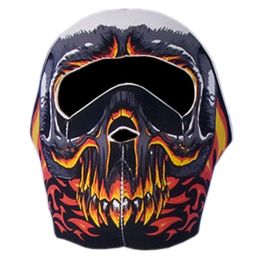 Face Mask - Red Evil Skull Neoprene