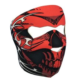 Face Mask - Red Tribal Skull Neoprene