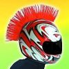 Motorcycle Helmet Mohawk - Red