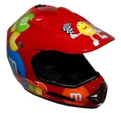 M&M Licensed Red Motox Motorcycle Helmet