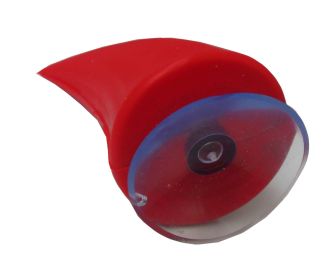 Rubber Motorcycle Helmet Horns - Red