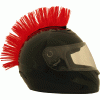 Motorcycle Helmet Mohawk - Red