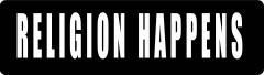 Religion Happens Motorcycle Helmet Sticker (1 Dozen)