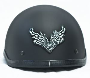 Rhinestone Helmet Patch - Flying Heart