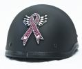 Rhinestone Helmet Patch - Breast Cancer