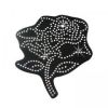 Rhinestone Helmet Patch - Rose