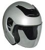 Rks - Silver Dot Motorcycle Helmet Rk-4 Open Face With Flip Shield
