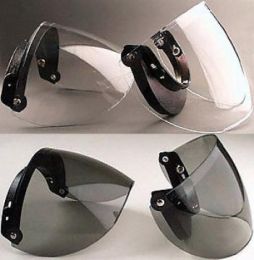 Vs101 - 3 Snap Flip 3/4 Shell Motorcycle Helmet Visor