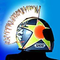 Motorcycle Helmet Mohawk - White