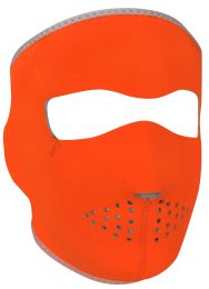 Face Mask - Orange/ White Neoprene