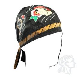 Skull Cap - Pirate Girl Doo Rag Flydanna