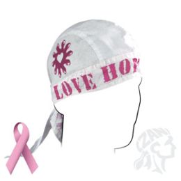 Skull Cap - Breast Cancer Love Hope Live Doo Rag Flydannas