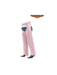 Women Pink Braided Chaps