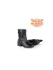 Ladies Zippered Black Multi-Studded Buckle Boots By Milwaukee RidersÂ®