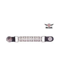 Double Chain Buffalo Nickel Motorcycle Vest Extender