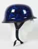 German Boneyard Blue Novelty Motorcycle Helmet