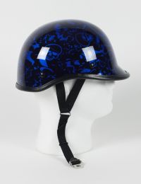 Jockey Bone Yard Blue Novelty Motorcycle Helmet