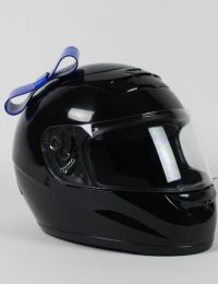 Motorcycle Helmet Bow - Blue