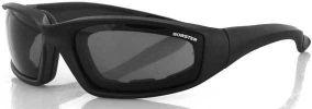 Biker Sunglasses - Foamerz 2 Sunglasses, Blk Frame, Anti-Fog Smoked, Ansi Z87