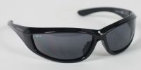 Biker Sunglasses - Charger Sunglasses, Blk Frame, Anti-Fog Smoked Lens, Ansi Z8