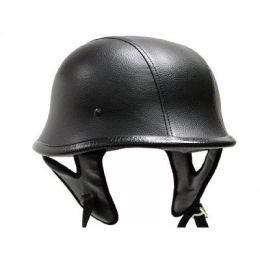 103L - Dot German Leather Motorcycle Helmet