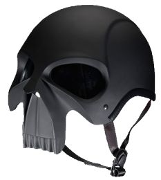 Dot Matte Skull Motorcycle Helmet