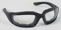 Biker Glasses - Foamerz 2 Sunglasses, Blk Frame, Anti-Fog Clear, Ansi Z87