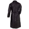 Giovanni Navarre Italian Stone Design Leather Trench Coat