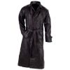 Giovanni Navarre Italian Stone Design Leather Trench Coat