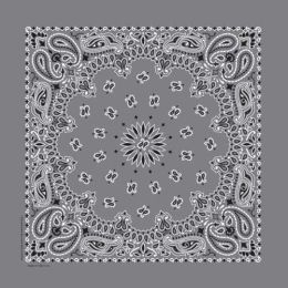 NT4411 Bandana Paisley Charcoal