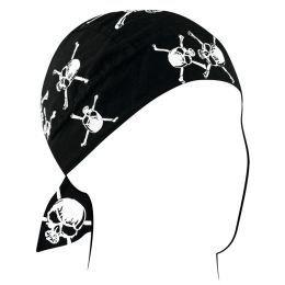 Z113C Flydanna&reg;, Cotton, White Skull and Crossbones