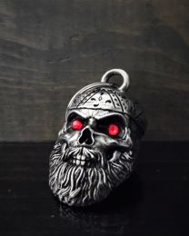 BB-97 Old School Biker Skull Diamond Bell