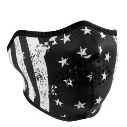 WNFM091H ZAN&reg; Half Mask- Neoprene- Black and White Flag