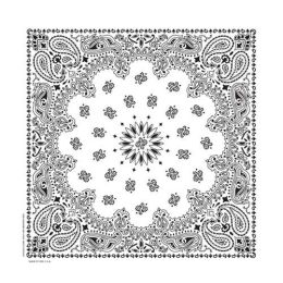 BD2504 Bandana Paisley White