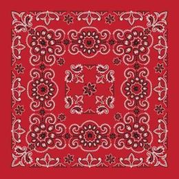 BD2507 Bandana Texas Paisley Red [27" x27"]