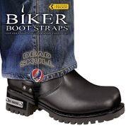 BBS/DS6 Weather Proof- Boot Straps- Dead Skull- 6 Inch