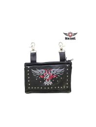 All Naked Cowhide Leather Red Eagle Belt Bag