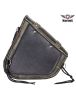 Genuine Distressed Brown Leather Right Side Swing Arm Bag