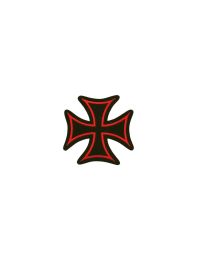 Red Iron Cross with Black Border Patch