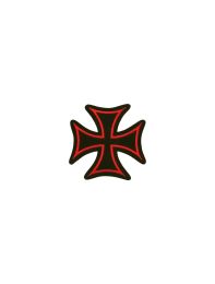 Red Iron Cross with Black Border Patch