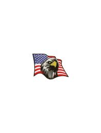 American Flag with Eagle Head Motorcycle Patch