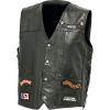 Diamond Plate Italian Stone Design Genuine Buffalo Leather LED Vest