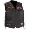 Diamond Plate Ladies Rock Design Genuine Lambskin Leather Vest