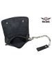 Leather Chain Wallet with Confederate Flag