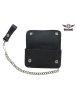 Heavy Duty Black Leather Motorcycle Chain Wallet