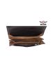 Premium Quality Full-Grain Brown Leather Bifold Motorcycle Chain Wallet