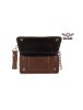 Premium Quality Full-Grain Brown Leather Bifold Motorcycle Chain Wallet