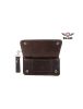 Premium Quality Brown Leather Bifold Motorcycle Chain Wallet