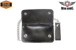 Leather Wallet With V-Twin Engine & Wings