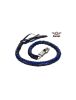 42" X 3" Hand-braided Get Back Whip - Black/Blue